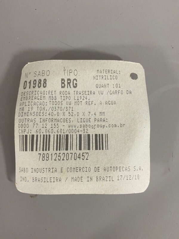Retentor Sabo PN: 01988BRG - Image 3
