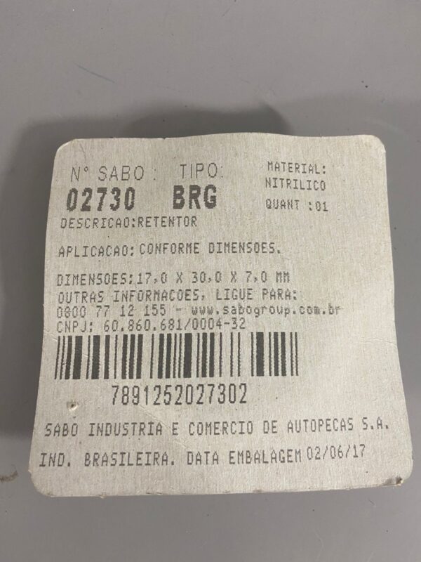Retentor Sabo PN: 02730BRG - Image 3